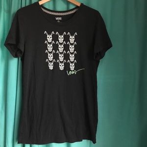 VANS Day of the Dead Bunny Rabbit t-shirt tee lg